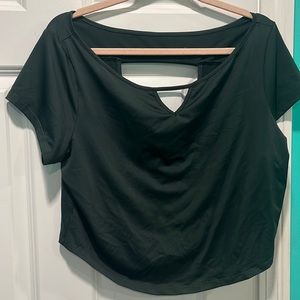 XL Forest Green Buffbunny Workout Crop Top